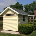 Kansasville Gable with transom window and aluminum soffits and fascia